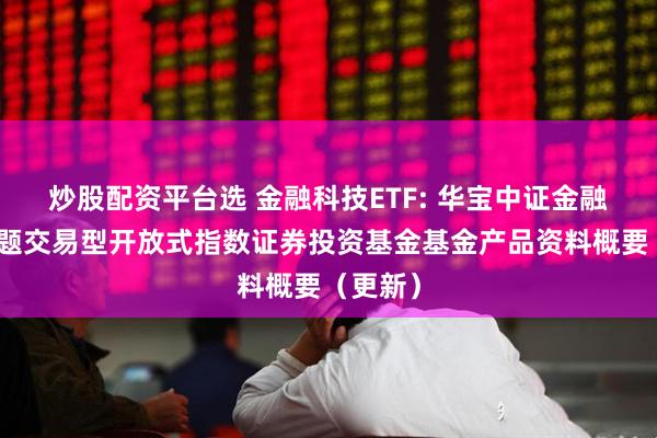 炒股配资平台选 金融科技ETF: 华宝中证金融科技主题交易型开放式指数证券投资基金基金产品资料概要（更新）