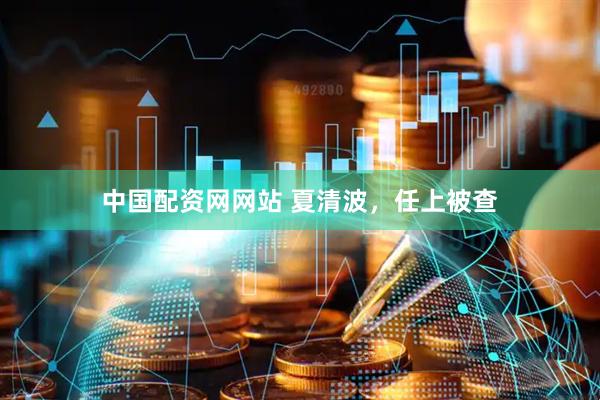 中国配资网网站 夏清波，任上被查